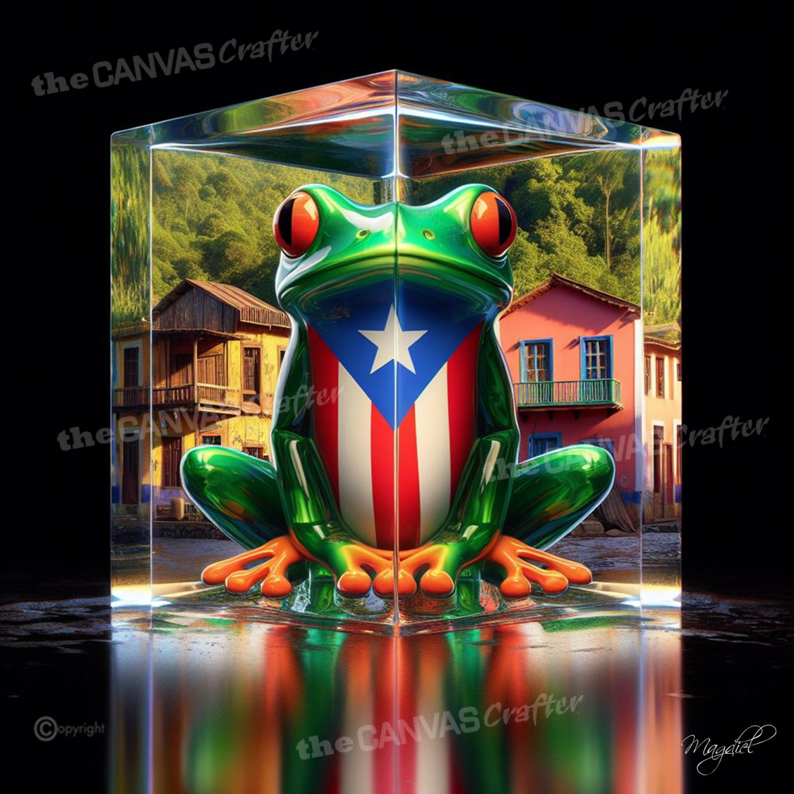 3D Painting Puerto Rico Coqui Inside the Block