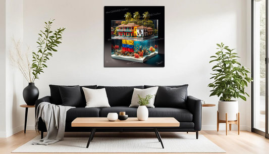 3D Painting Colombia Memories Aquarium Inside the Block