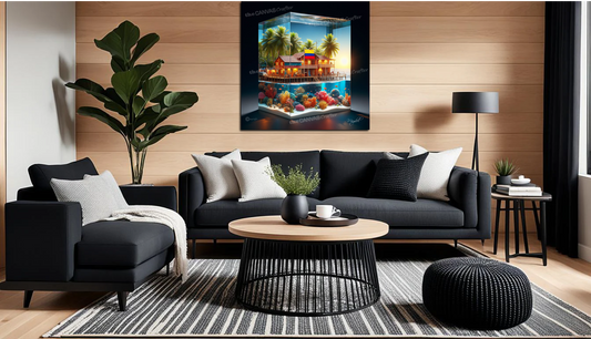 3D Painting Colombia Memories Aquarium Inside the Block