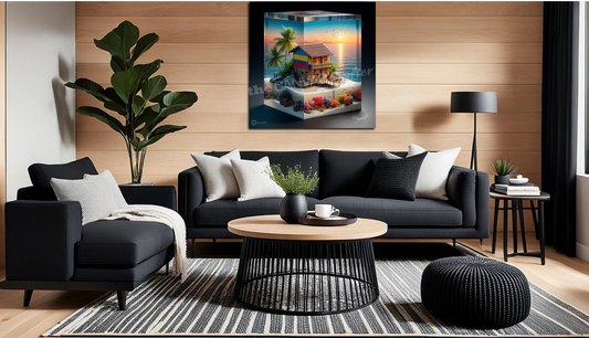 3D Painting Colombia Memories Aquarium Inside the Block