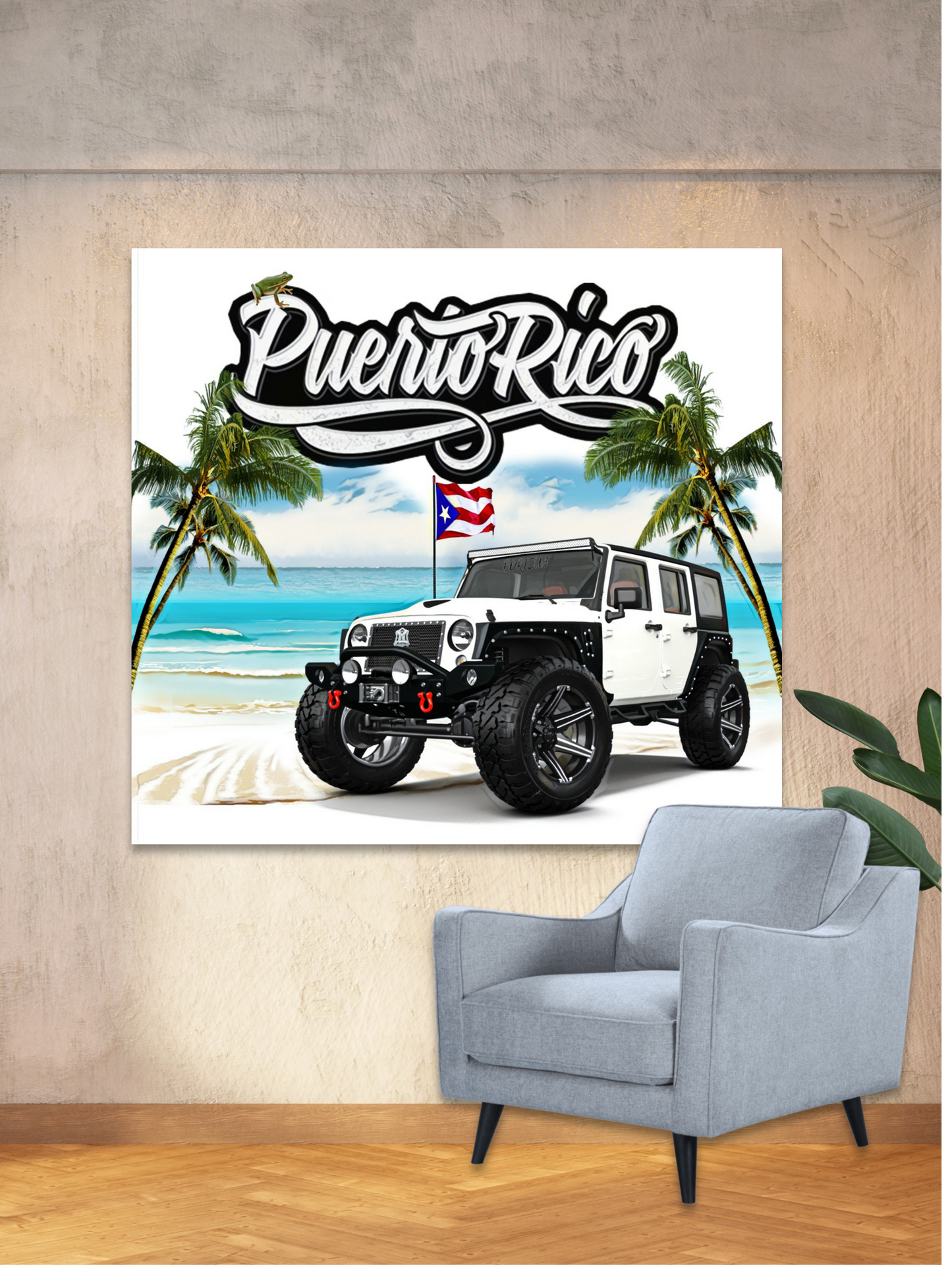 Jeep White Puerto Rico Beach / Jeep Blanco Playa Puerto Rico