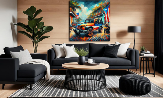 Jeep Old San Juan Men Playing Guitar 005