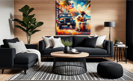 Jeep Old San Juan Men Playing Guitar 006