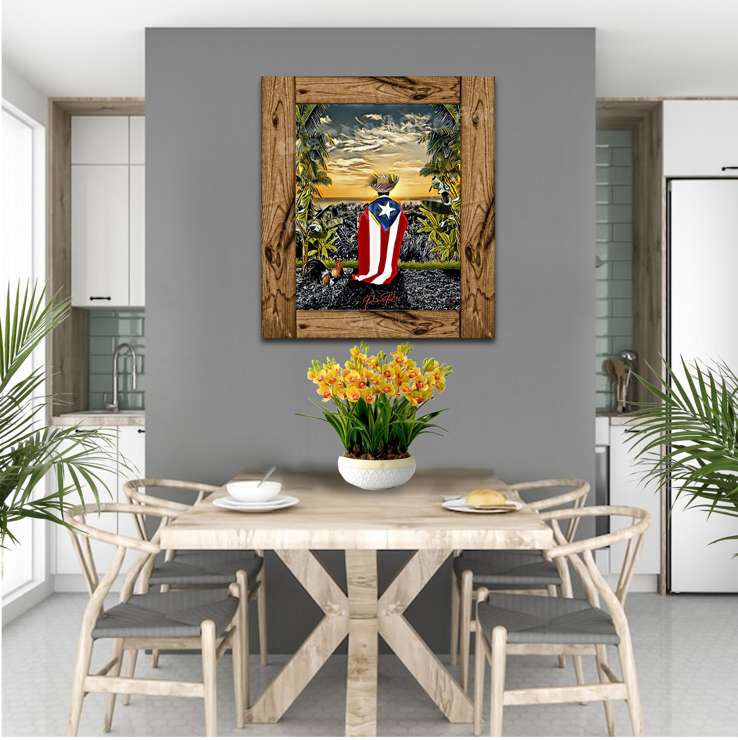 Jibaro Nostalgia Painted Rustic Frame