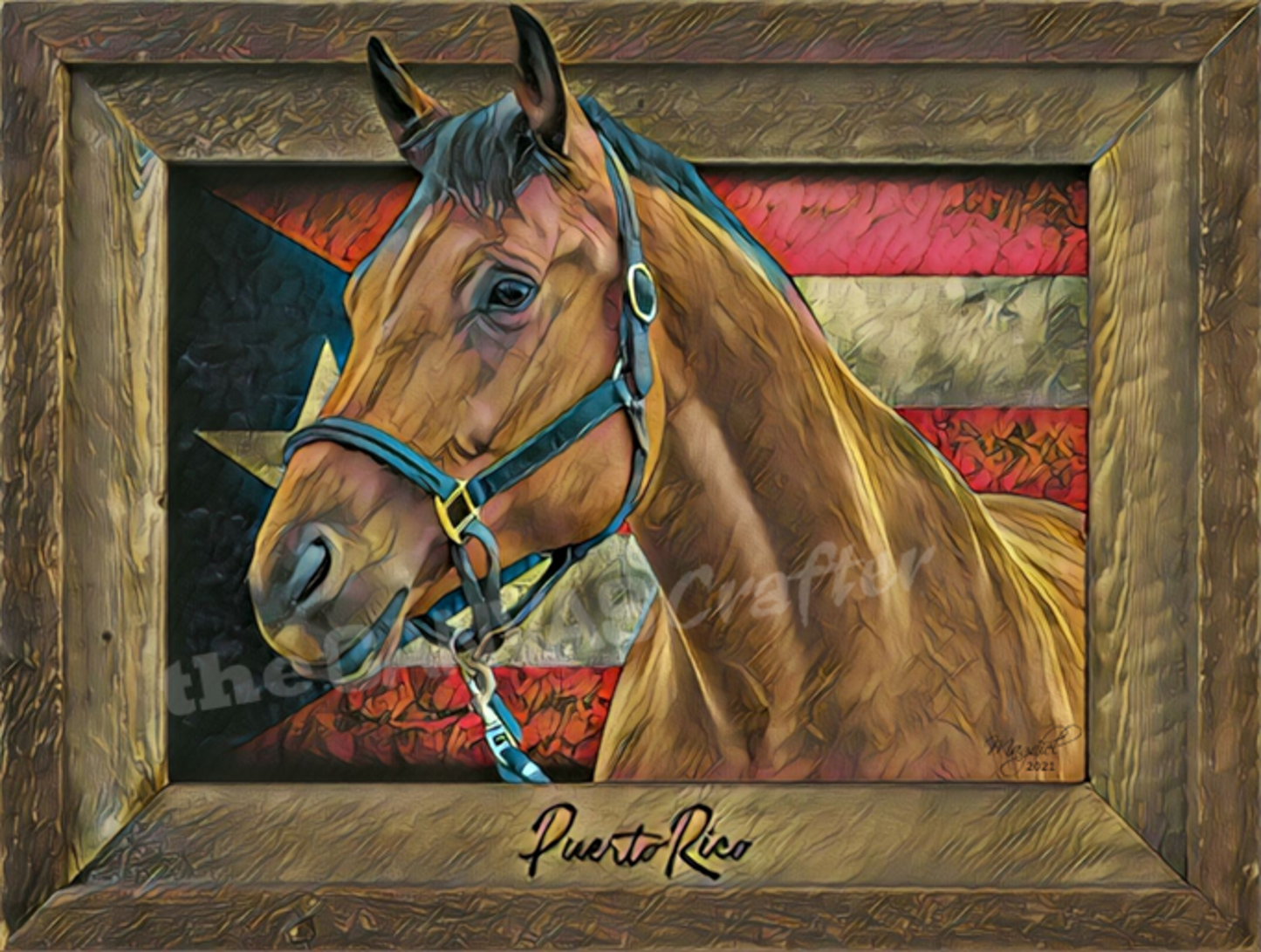 Paso Fino Horse 3D Paint Frame / Pintura de Caballo 3D