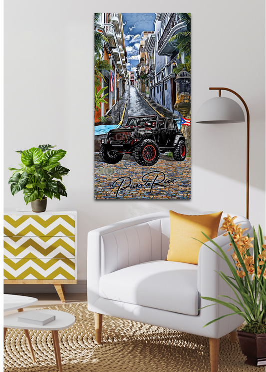 Jeep Black Old San Juan /  Jeep Negro en Viejo San Juan