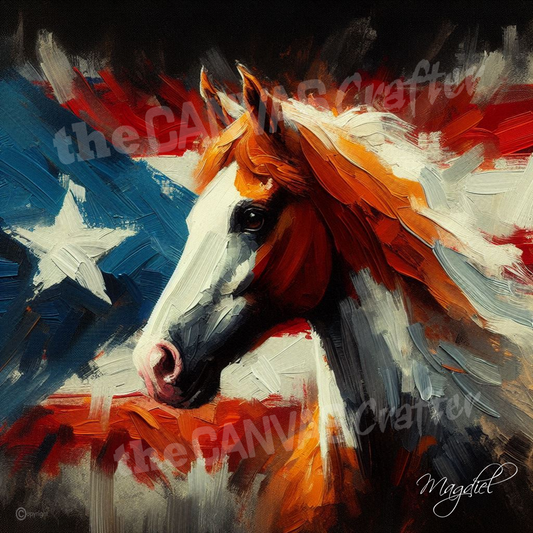 Paso Fino horse oil painting using brush technique 010