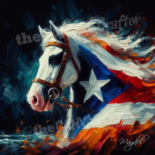 Paso Fino horse oil painting using brush technique 017