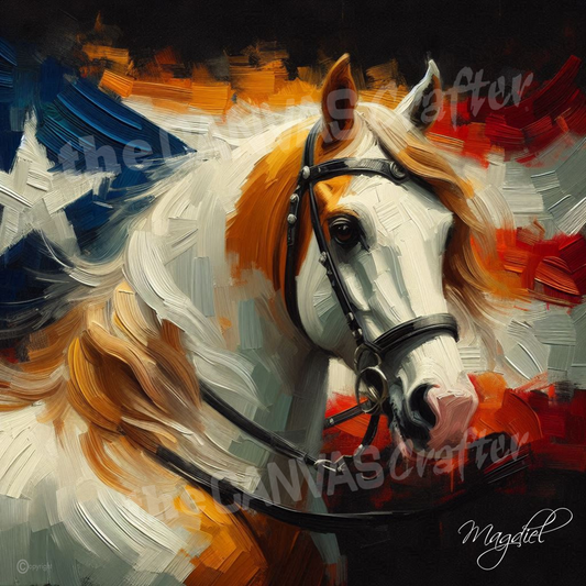 Paso Fino horse oil painting using brush technique 019