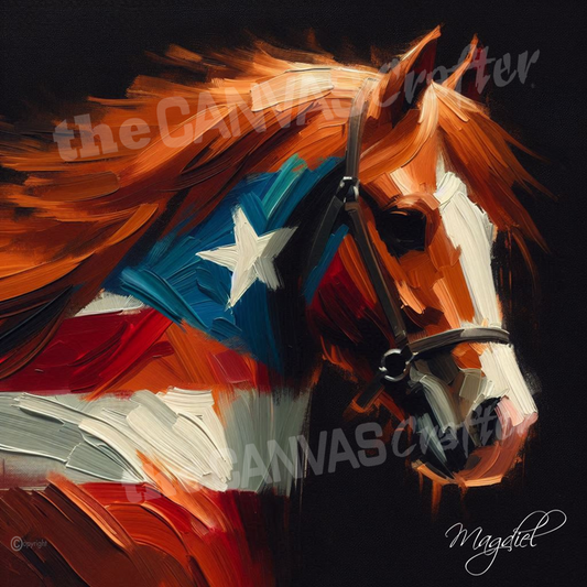 Paso Fino horse oil painting using brush technique 023