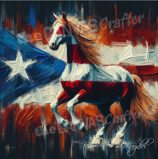 Paso Fino horse oil painting using brush technique 003