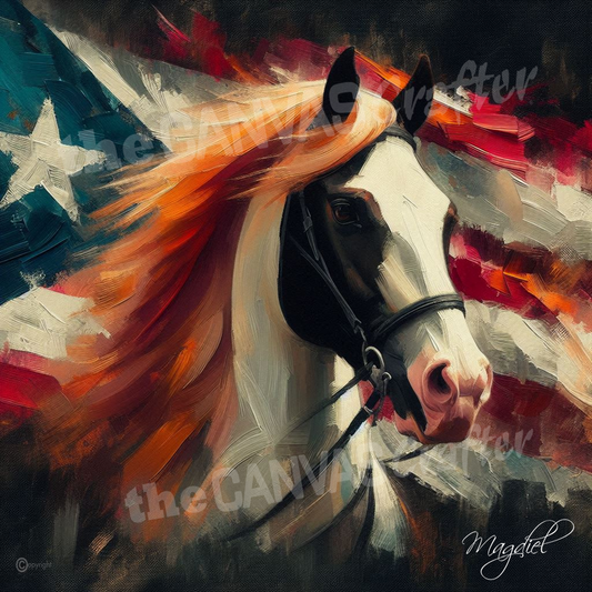 Paso Fino horse oil painting using brush technique 009