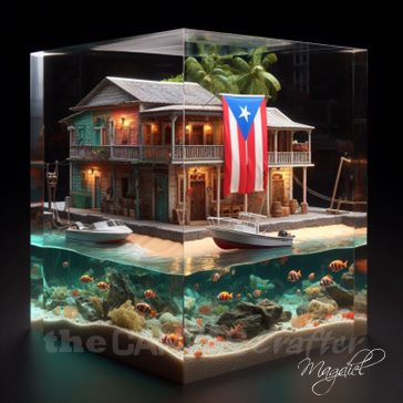 3D Painting Puerto Rico Memories Aquarium Inside the Block
