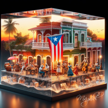 3D Painting Puerto Rico Tradition Inside the Block