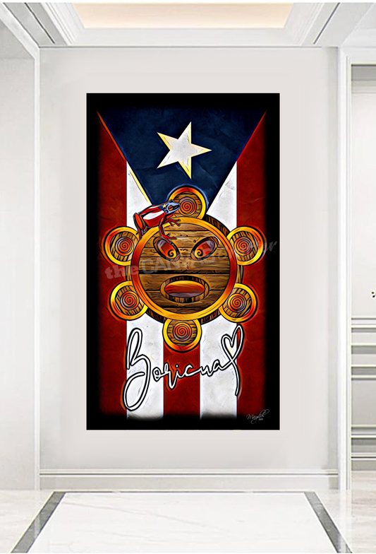 PR Flag Taino Sun Boricua