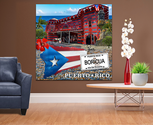 PR Flag Ponce Fire Station Boricua License Plate