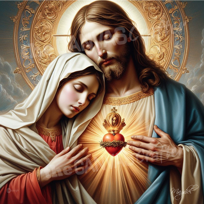Sacred Heart of Jesus with Maria