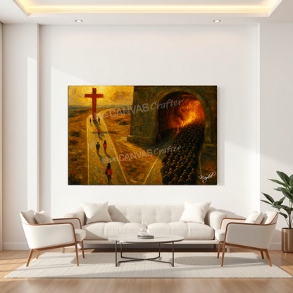 Salvation vs Damnation Curated Painting