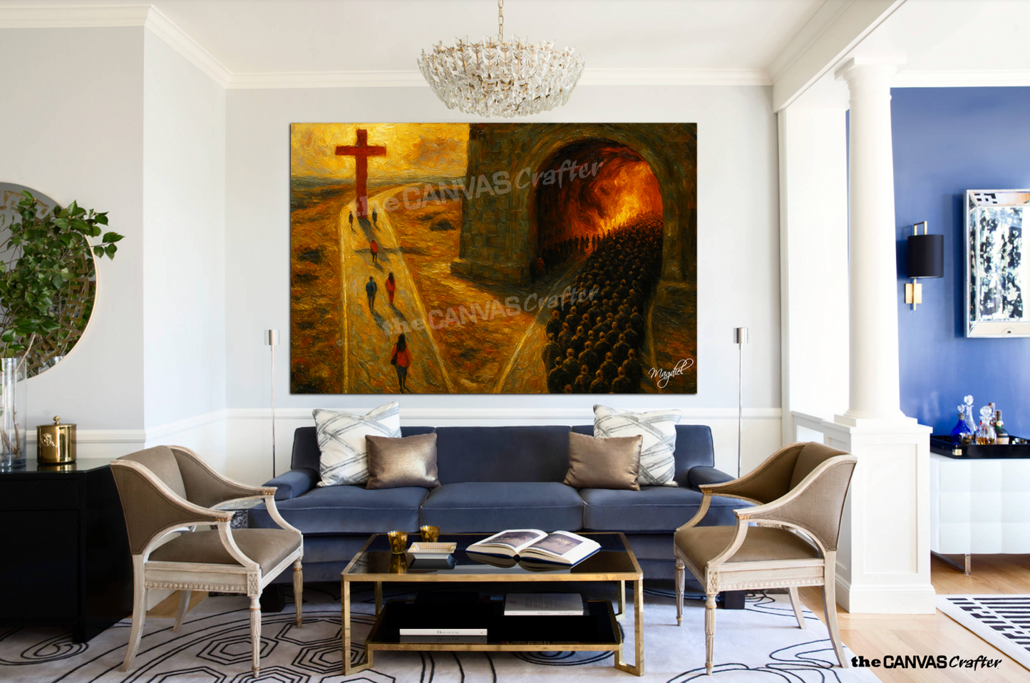 Salvation vs Damnation Curated Painting