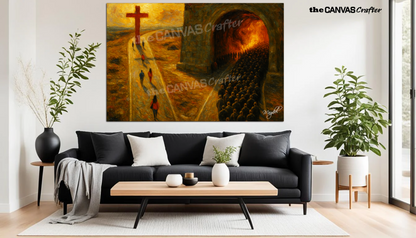 Salvation vs Damnation Curated Painting