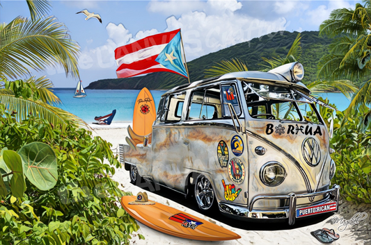 Volky Bus Patina Beach in Luquillo