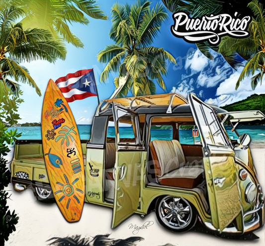 Volky Pickup Patina Beach in Cabo Rojo