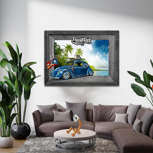 Volky Navy Blue Painted 3D Frame