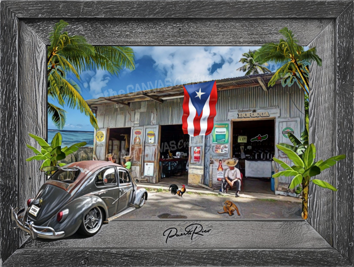 Volky Patina Colmado Painted 3D Frame